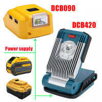 อะแดปเตอร์ DCB090ไฟ LED โคมไฟทำงาน USB ชาร์จศัพท์มือถือ DC 12โวลต์สำหรับ Dewalt 14.4โวลต์18โวลต์ Li-Ion แบตเตอรี่ DCB140 DCB183 DCB203