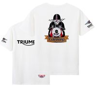 HOT ผู้ชาย Triumph แบรนด์เสื้อผ้าฝ้าย100% คุณภาพสูงพิมพ์รถจักรยานยนต์หรูหราเสื้อผ้าแฟชั่นใหม่เสื้อยืด