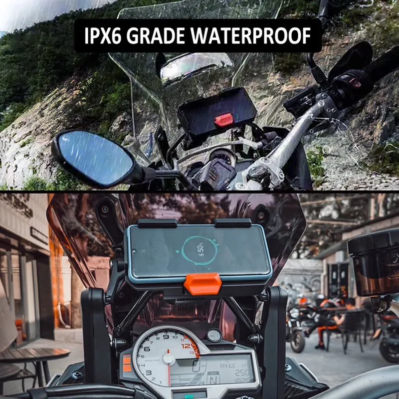 The New GPS Mobile Phone Motorcycle Navigation Bracket Wireless Charging  Support with Two USB Ports for R1200GS/ADV F800GS ADV F700GS/ADV  R1250GS/ADV