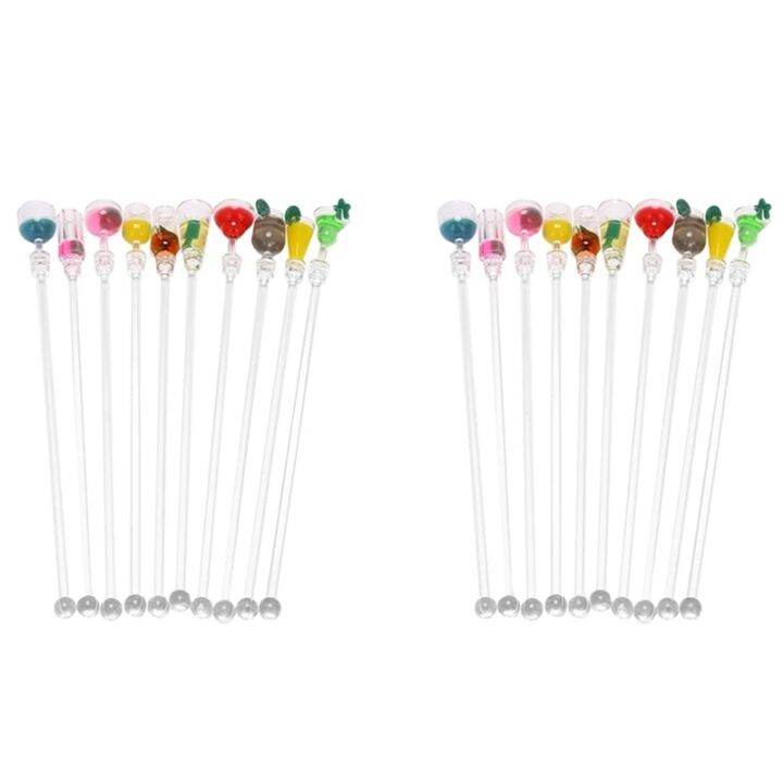 Cocktail Stirrer Drink Mixing Stick Set Acrylic Cocktail Mixer Blender