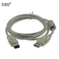 1.5เมตร5FT USB ชายกับ1394 6pin ชายการส่งข้อมูลสัญญาณ USB เพื่อ IEEE Firewire 1394 6PIN เคเบิ้ลสำหรับคอมพิวเตอร์กล้องดิจิตอล D