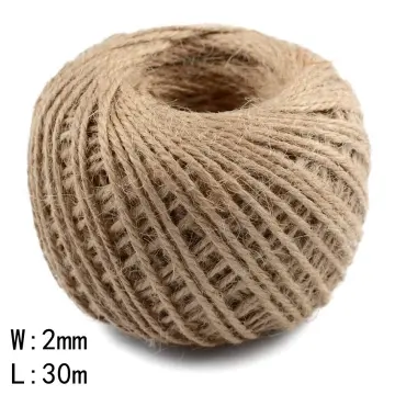 50m Multicolor Twisted Burlap String Natural Ribbon Fiber Jute Twine Rope  Sewing DIY Jute Hemp Wedding Party Decoration