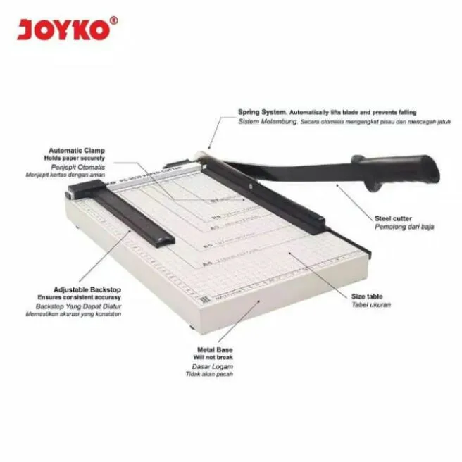 Paper Cutter Pemotong Kertas Joyko Pc 2638 Ukuran F4 Lazada Indonesia