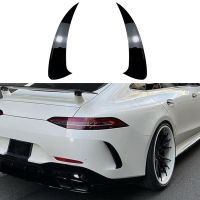 Rear Bumper Side Spoiler Air Vent Cover For Mercedes-Benz AMG GT GT50 GT63 Car Stickers Gloss Black ABS 2Pcs