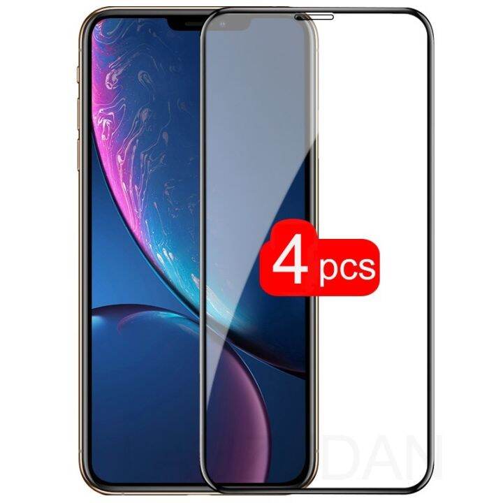 spot-goods66-4ชิ้นกระจกนิรภัยสำหรับ-iphone-13-12-11-pro-xs-max-กระจกนิรภัยบนมินิ14-xr-x-8-7-6s-plus-se-2020