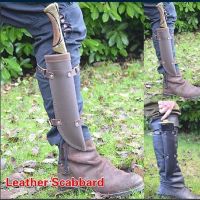 Medieval Larp Viking Pirate Leg Dagger Scabbard Sheath Leather Shin Holder Boot Harness Frog Assassin Cosplay Accessories