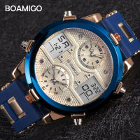 【 Cw】 Boamigo บุรุษยอดนาฬิกาแบรนด์หรูผู้ชายกีฬานาฬิกาผู้ชายควอตซ์ LED ดิจิตอล3นาฬิกาผู้ชายชายนาฬิกาข้อมือ Relógio Masculino