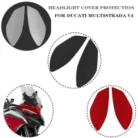 For Ducati Multistrada V4 V4S 2020-2023 Front Headlight Cover Guard Protection Headlamp Protector Acrylic Shield Screen Lens