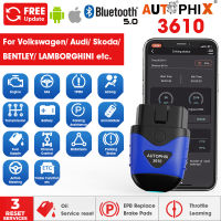 Autophix 3610รถสแกนเนอร์ OBD2สำหรับ Vw/audi/skoda/seat เต็มระบบเครื่องมือวิเคราะห์ที่มี Epb/bat ตรวจสอบ/เค้นการเรียนรู้/บริการรีเซ็ตฟังก์ชั่นอัตโนมัติ VIN สแกนเนอร์เต็ม OBD2โหมดฟังก์ชั่นเครื่องยนต์ตรวจสอบอ่านรหัสสำหรับรถยนต์สากลทั้งหมด