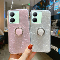 เคสโทรศัพท์ Vivo Y27 5G Y36 5G 4G 2023ใหม่พร้อมขายึดห่วง1โปร่งใสลายกล้องถ่ายรูปเจลลี่แข็งเคส Vivo Y27 5G เคสโทรศัพท์ฝาครอบ