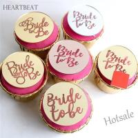 【Ready Stock】 ✒▲ E05 Cake Topper Mr Mrs Bride To Be Acrylic Cake Decoration Cupcake Round Label Party Decorations yourheartbeat