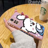 เคส Chenyyka สำหรับ Xiaomi Redmi Note 11 Pro Note 5G Note 11e Pro ลายการ์ตูนสุนัขสีขาวดีไซน์ใหม่ด้านข้างเคสโทรศัพท์ซิลิโคนฝาปิดเลนส์เต็มกล้องป้องกันกล่องกันกระแทก Softcase