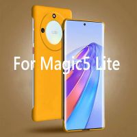 เคสเคสหลัง PC แบบแข็งผิวด้านบางไร้กรอบคุณภาพสูงหรูหราสำหรับ Honor Magic5 Lite Pro Magic5Pro Magic 5 Lite 5G เคสตุ้งติ้งโทรศัพท์กันกระแทก