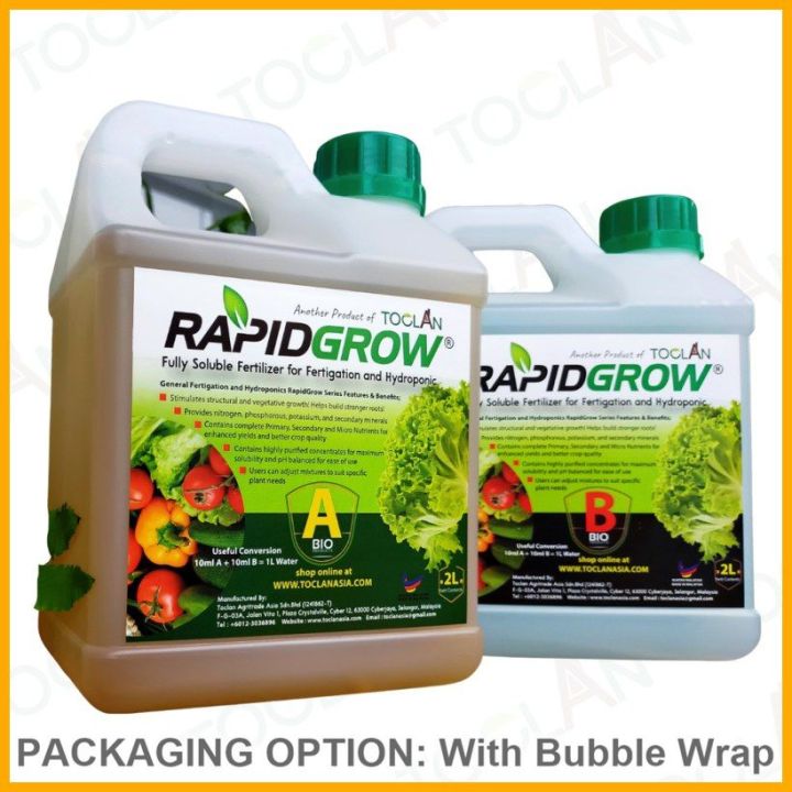 Rapidgrow 4l Liquid Ab Fertilizers - Baja Ab / Hidroponik / Fertigasi ...