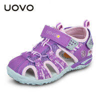 UOVO  Children Shoes Fashion Kids Footwear For Girls Hook-And-Loop Cut-Outs Summer Beach Sandals Size 26-36