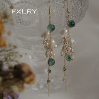 FXLRY Original Design Handmade Pearl Vintage Lily Of The Valley Long Earrings For Women Jewelry