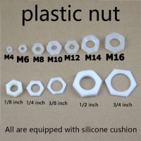 Plastic Nuts Plastic Screw Nut Nylon Lock Nut Outer Hexagon Fastening Nut Silico Washer Pipe Nut Washer Mating 20 Pcs