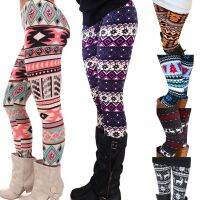 【CW】 Leggings Fashion Elasticity Print Warm Waist Stretchy Sweatpants