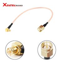 RF Coaxial Adapter SMA Male to MCX Male Right Angle Connector RG316 15cm Cable