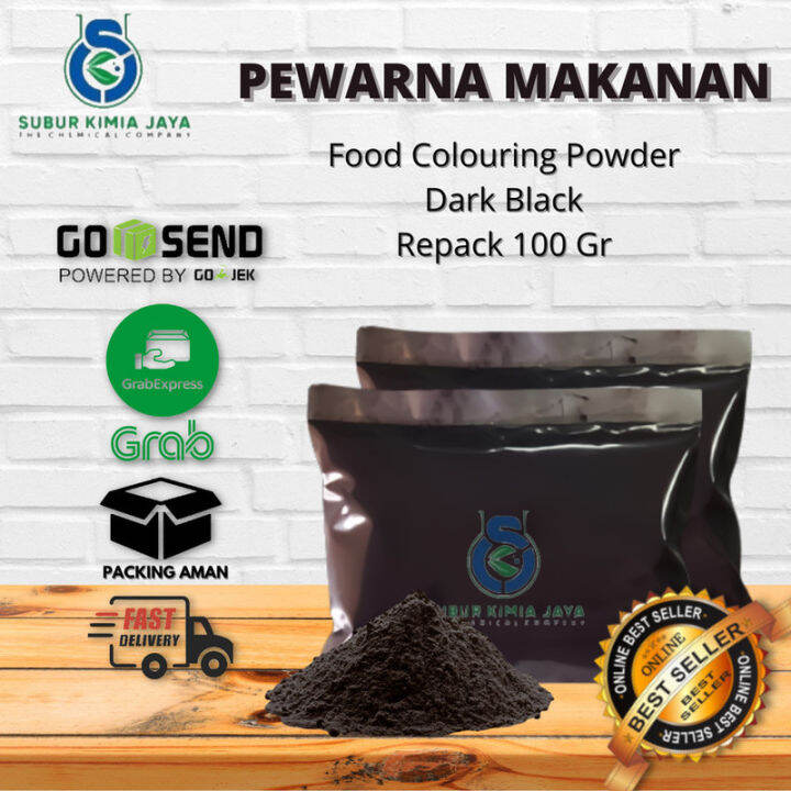 Pewarna Makanan Bubuk Dark Black Hitam ( 100 gram ) | Lazada Indonesia