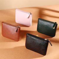 【Lanse store】Litchi Pattern Coin Purse Female PU Leather New Mini Wallet Luxury Brand Designer Women Small Hand Bag Cash Pouch Card Holder