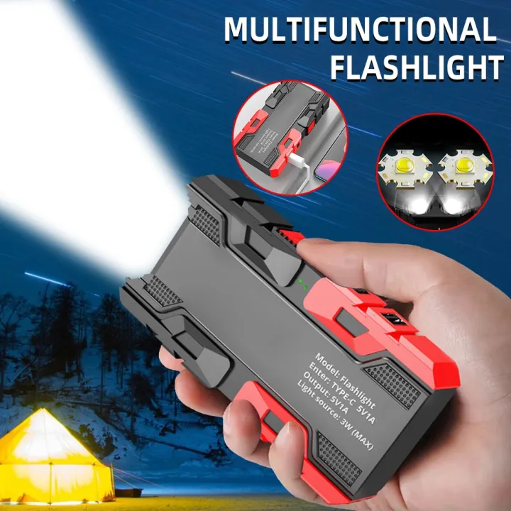 【Can charge phone】Torchlight powerful flashlight rechargeable light led ...