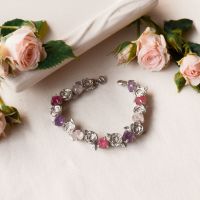 เครื่องประดับ Rock Me Jewelry รุ่น Rose braclet กำไล ทองเหลือง ประดับพลอย (Customized 15 Days)