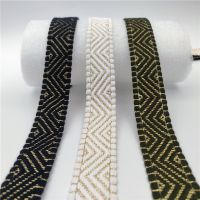 [HOT!] Thin Soft Gold Thread Cotton Exclusive Webbing 2.5cm Wide Decorative Ribbon For Hat Clothing Accessories Sewing Lace Trim 1Yard