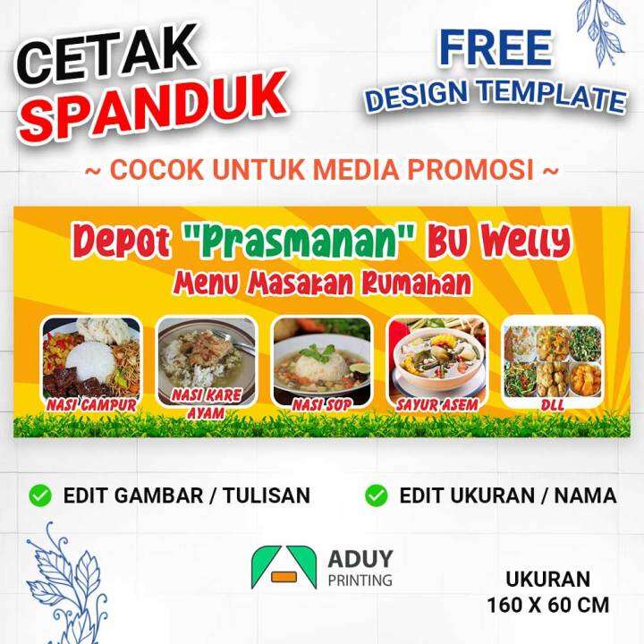 Cetak Spanduk Banner Depot Prasmanan Ukuran 160x60 Bisa Kustom Ukuran ...