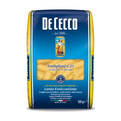 🔖New Arrival🔖 เด เชกโก ทอร์ทิกลิโอนี พาสต้า เบอร์ 23 จากอิตาลี 500 กรัม - De Cecco Tortiglioni no.23 Pasta from Italy 500g 🔖
