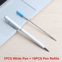 【☑Fast Delivery☑】 miciweix ปากกาหมึกสีดำสีน้ำเงินเครื่องเขียน2/11/20/ชิ้น,ปากกาโรงเรียนวัตถุดิบเหล็กปากกาลูกลื่นสไตล์หมุนได้ปากกาเขียนหมึก0.7มม.