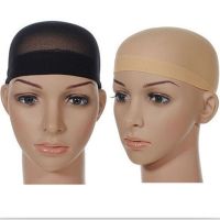 Deluxe Wig Cap Hair Net for Weave 4 Pieces/Pack Hair Wig Nets Stretch Mesh Wig Cap for Making Wigs Free Size(Black&amp;Skin Tone)