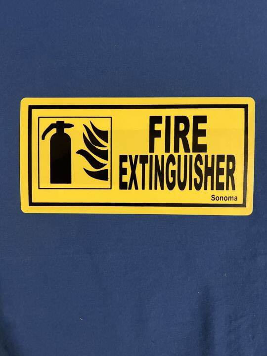 A-Mart High Impact Plastic Signage 4x8 inches Fire Extinguisher ...