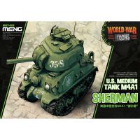 Meng WWT-002 รถถังพลาสติก ขนาดกลาง M4A1 World War Toons Scale:Egg