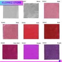 KLOMKZ 100 pcs สี DIY เบเกอรี่ ชุบทอง การตกแต่ง อาหารดีบุก กระดาษบรรจุภัณฑ์ กระดาษห่อ อลูมิเนียมฟอยล์ ลูกอมช็อกโกแลต