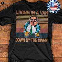 Retro Chris Farley Living In A Van Down By The River T-Shirt Black Cotton S-3Xl S-4XL-5XL-6XL