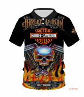 Harley-Davidson Polo 3D POLO 2023 shirt Harlay-Davidson Motorcycle Cycles Polo POLO shirt Fremium - Razkacollection 036 New polo shirt