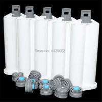 5pcs 50ml 1:1 Dual ตลับหมึกผสมเรซิ่นปืนกาว AB กาวหลอด Dual ตลับกาวคู่มือ Applicator 2 Part Dispenser หลอด-SYSH STORE