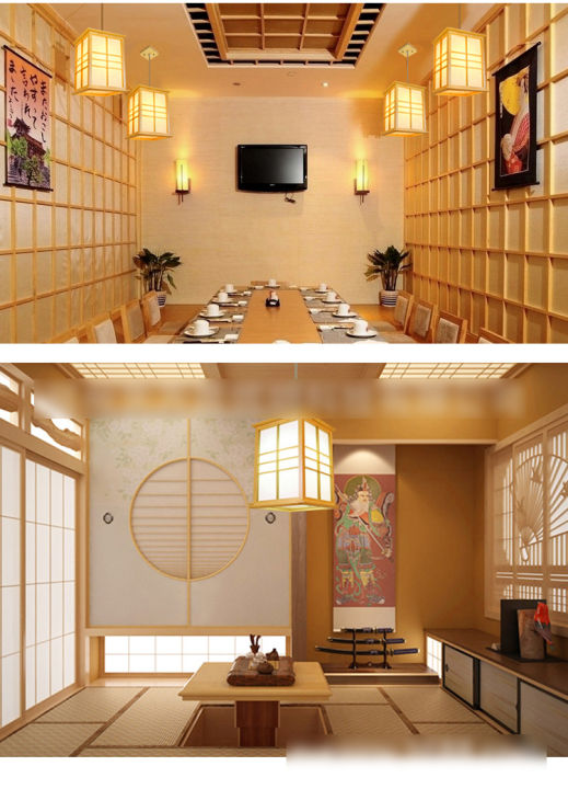 xmds-โคมระย้าสไตล์ญี่ปุ่น-ร้านอาหารบาร์คาเฟ่ร้านน้ำชา-โคมไฟห้อย-โคมไฟระย้า-led-โคมไฟระย้าสไตล์ญี่ปุ่นลายไม้แข็งสำหรับห้องนั่งเล่นสไตล์เกาหลี
