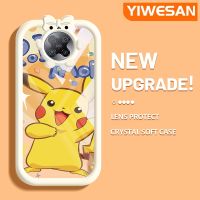 YIWESAN เคสสำหรับ Xiaomi Poco F2 Pro Redmi K30 Pro Zoom เคสการ์ตูน Pikachu สีสันสดใสน่ารักมอนสเตอร์ตัวน้อยกล้องนิ่มสำหรับเลนส์กันกระแทกแบบใสโทรศัพท์เคสโปร่งใสแฟชั่นฝาครอบป้องกันซิลิโคน