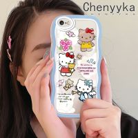 เคส Chenyyyka สำหรับ iPhone 6 6 Plus 6S 6S 6S Plus เคสลายการ์ตูนน่ารักเฮลโลคิตตี้สุดสร้างสรรค์ขอบเคสโทรศัพท์โปร่งใสซิลิโคนนิ่มป้องกันเลนส์กล้องกล่องกันกระแทกเคสใสสีสันสดใส