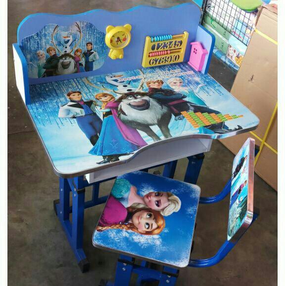 โต๊ะทำการบ้านเด็กลายเอลซ่าฟ้า-เก้าอี้