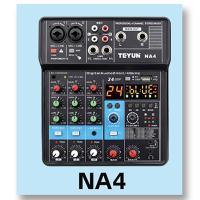 TEYUN 4Channel Professional Portable Sound Mixer Console Computer Input 48v Power Model Number Certification Audio Interface NA4