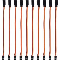 ☾℗₪ 10Pcs 100/150/200/300/500mm 3 Pin Servo Extension Cable Cord Female to Male Wire Connector JR for RC Car Airplanes Helicopter