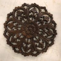 แผ่นไม้สัก ตกแต่งผนัง (Carved wood sheet) แกะสลัก ลายฉลุดอกไม้ ขนาด 30 Cm แผ่นไม้สักแกะติดผนัง สินค้ามีคุณภาพตรงปก ทำโดยช่างฝีมือดี สวยงาม ประณีต