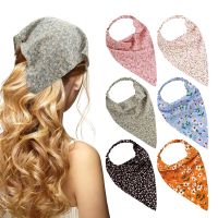 【YF】 New Bohemia Elastic Hair Bands Women Triangle Headscarf Floral Print Head Wrap Scarf Bandana For Girls Headwear Accessories