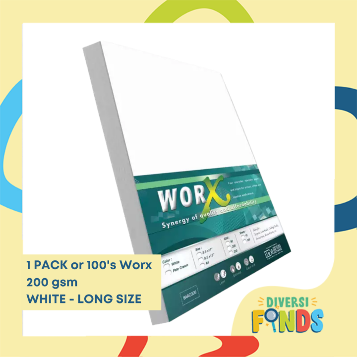 Wholesale! 100pcs LONG Worx Specialty/Board Paper 200gsm White | Lazada PH