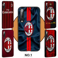 Casing หรับ OPPO A91 F15 A81 A92 A72 A52 A93 A94 Reno 2 2Z 2F 3 4 5 5K 6 4Z 6Z Lite Pro Plus A92S ni1 AC Milan FC Club Pattern Phone เคสโทรศัพท์