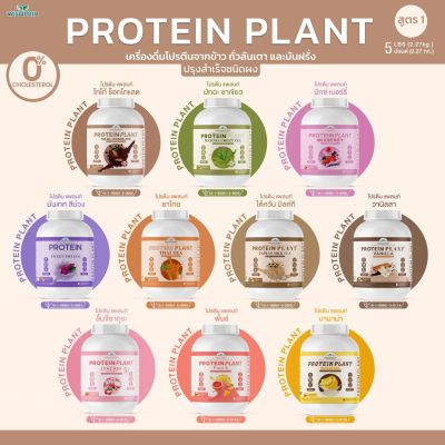 โปรตีนแพลนท์ สูตร 1 (PROTEIN PLANT)  มีทั้งหมด 10 รสชาติ ขนาด 5 ปอนด์ 5LBS โปรตีนจากพืช 3 ชนิด ข้าว ถั่วลันเตา เเละมันฝรั่ง ออเเกรนิค ( ปริมาณ 2.27kg. )
