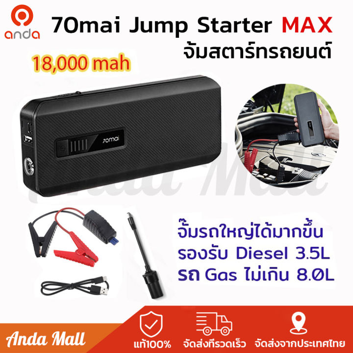 70mai-portable-car-jump-starter-ps01-จั้มสตาร์ทรถยนต์-11100mah-แบตสำรองรถยนต์-แบบพกพา-ไฟฉุกเฉิน-แบตสำรองรถยนต์